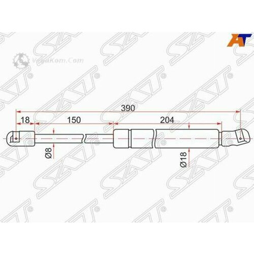 Амортизатор Капота Nissan Cefiro/Maxima A33 98-03 Rh=Lh Sat арт. ST-65470-2Y010