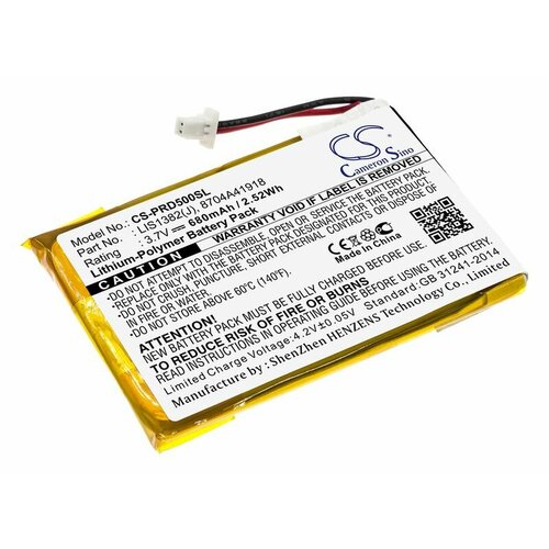 Аккумулятор Cameron Sino для электронных книг Sony PRS 505, PRS 500, PRS 700, p/n: LIS1382(J), 1 756 769 11, 8704A41918, 750мАч