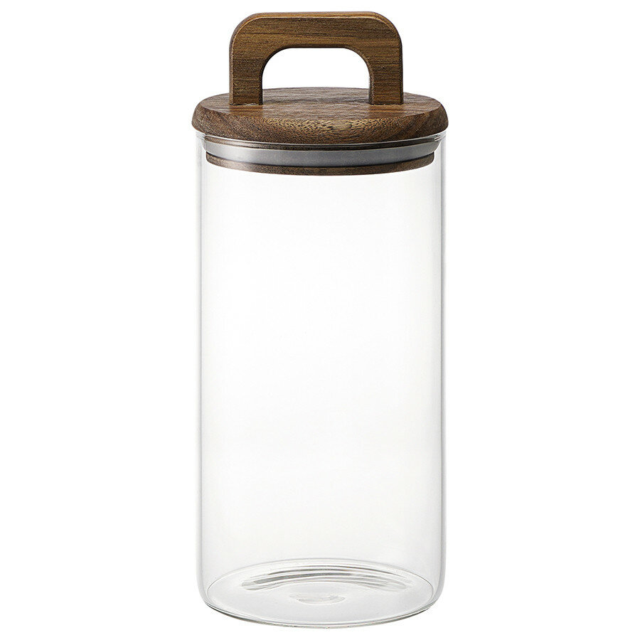 Емкости Для Хранения Продуктов Xiaomi Банка для хранения сыпучих продуктов кофе чая и сахара, стеклянная с крышкой из акации Hanle 1,4 л, Liberty Jones LJ0000116