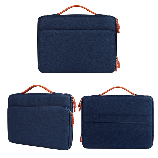 Сумка - портфель для ноутбука 14- до 15.6 macbook, Amabaris водонепроницаемая, ударопрочная, стильная, синий, мужская, женская