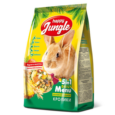 Корм для кроликов Happy Jungle. 0,4кг
