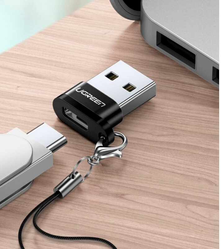 Адаптер UGREEN 50568_ USB A Male to USB-C Female, черный - фото №6