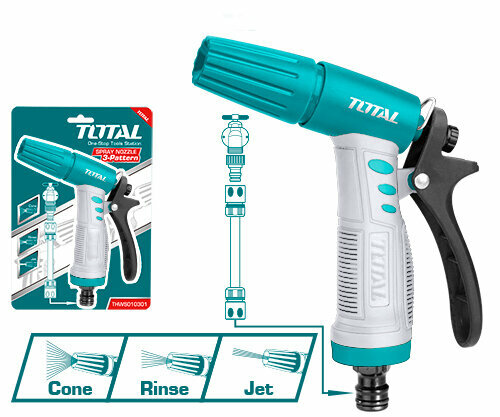 Пистолет для полива TOTAL 3х позиционный