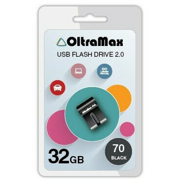 USB Flash накопитель 32Gb OltraMax 70 Black (OM-32GB-70-Black)