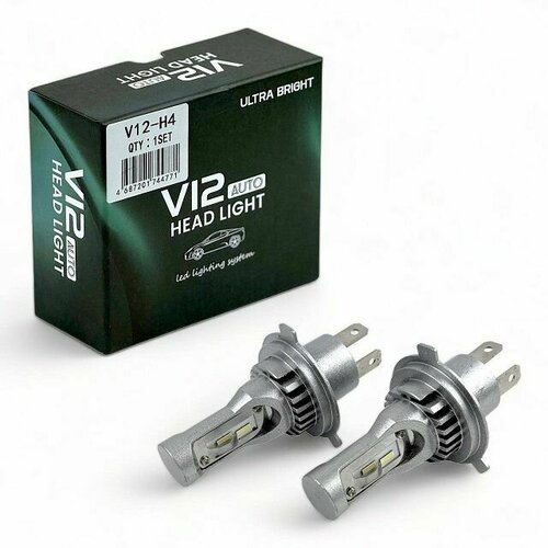 Светодиодные лампы H4 V12 6500K 9/32V Без вентилятора (комплект 2шт)