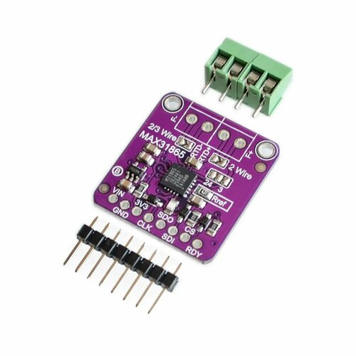 MAX31865 SPI модуль-конвертер для терморезисторов PT100 / PT1000 на базе MAX31865
