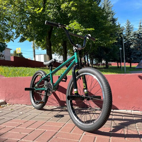 Велосипед BMX TechTeam 20 STEP ONE NEW 2024 зеленый на рост от 125-155 см трюковой детский для мальчика 18000₽
