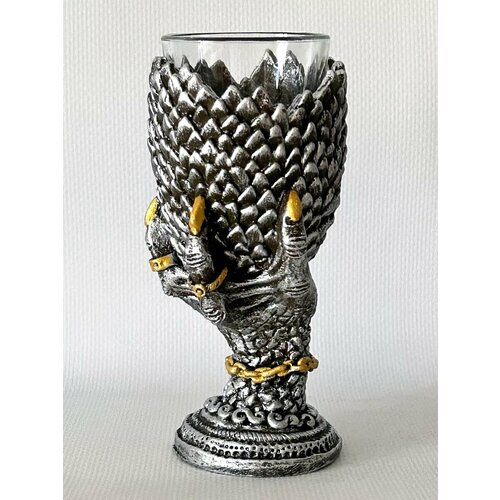 Стопка для водки кубок Лапа дракона, 50 мл, стекло/полистоун, ручна работа, АБ Сувениры