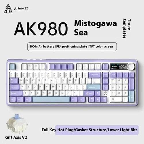 AJAZZ AK980 Механическая клавиатура трехрежимная беспроводная игровая с экраном 24gBluetoothпроводное подключение 728800₽