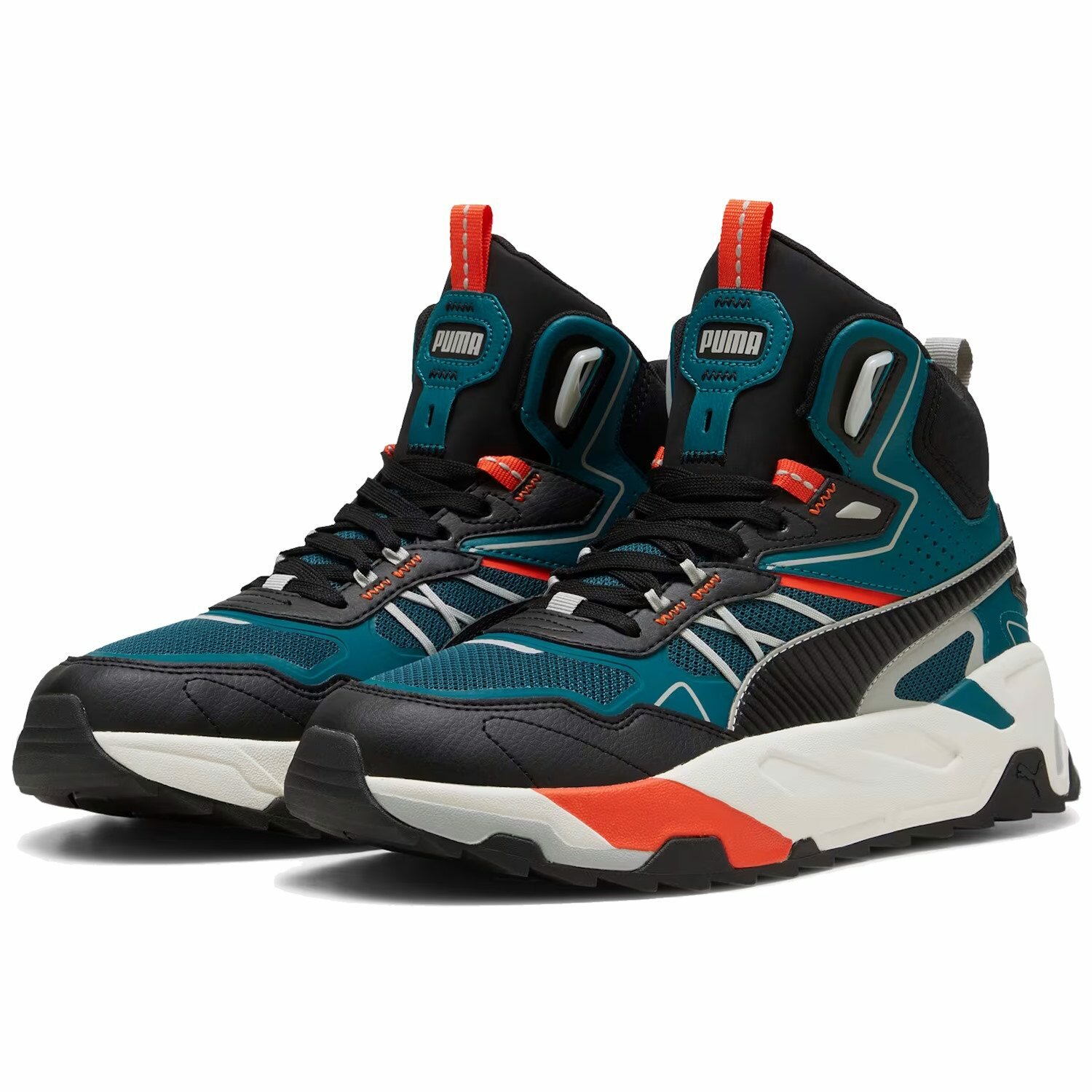 Кроссовки PUMA Trinity Mid Hybrid, размер 8 UK, белый, черный — фото 1