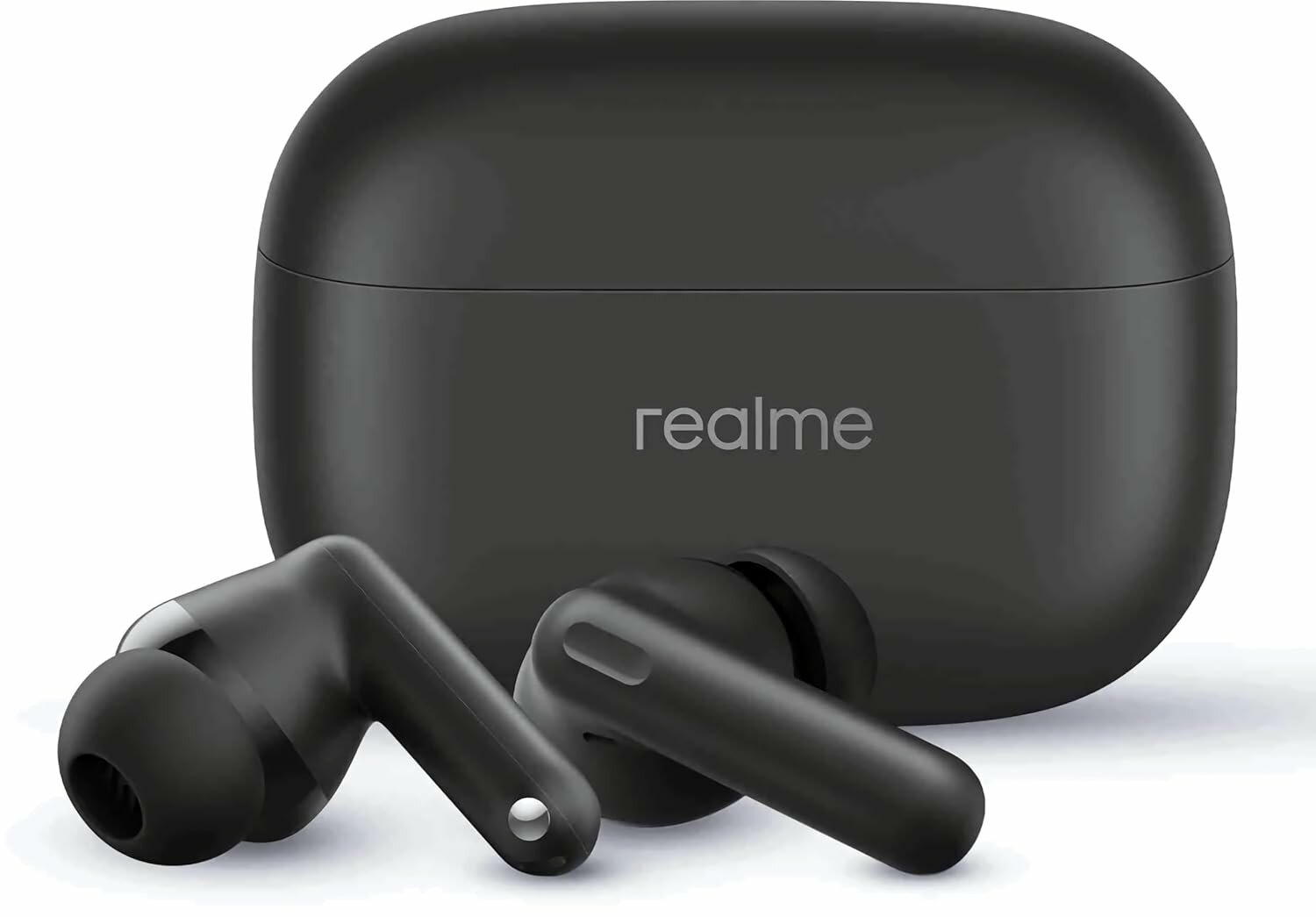 Беспроводные наушники realme Buds T310 черные, шумоподавление ANC, Bluetooth 5.4, влагозащита — фото 1