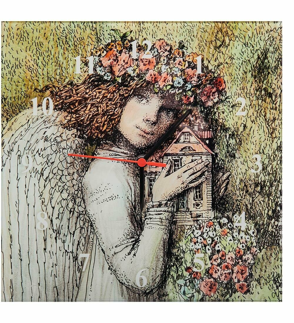 Часы Домашний ангел 30х30 (А. Наливкина) A2177999 Artangels Стекло