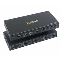 KCEVE 4 порта HDMI KVM переключатель, 4 в 1 выход HDMI USB переключатель для совместного использования монитора клавиатуры мыши адаптивный EDID Hotkey переключение, 4 IN 1 OUT