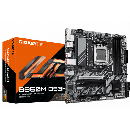 Материнская плата Gigabyte B850M DS3H SocketAM5 AMD B850 mATX 1349900₽