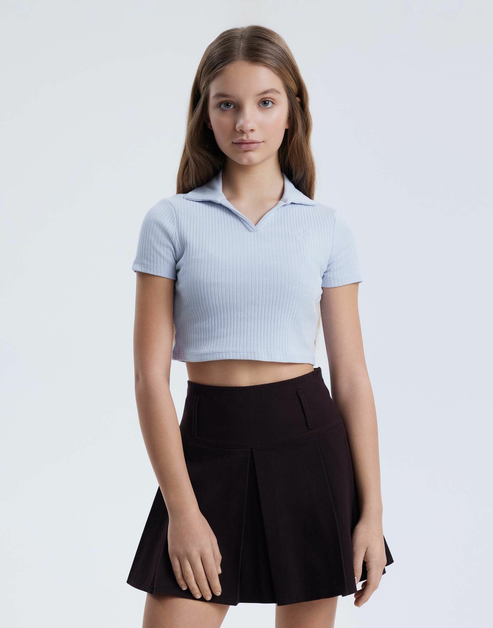 Кроп-топ Gloria Jeans размер 10-12л/146-152 синий
