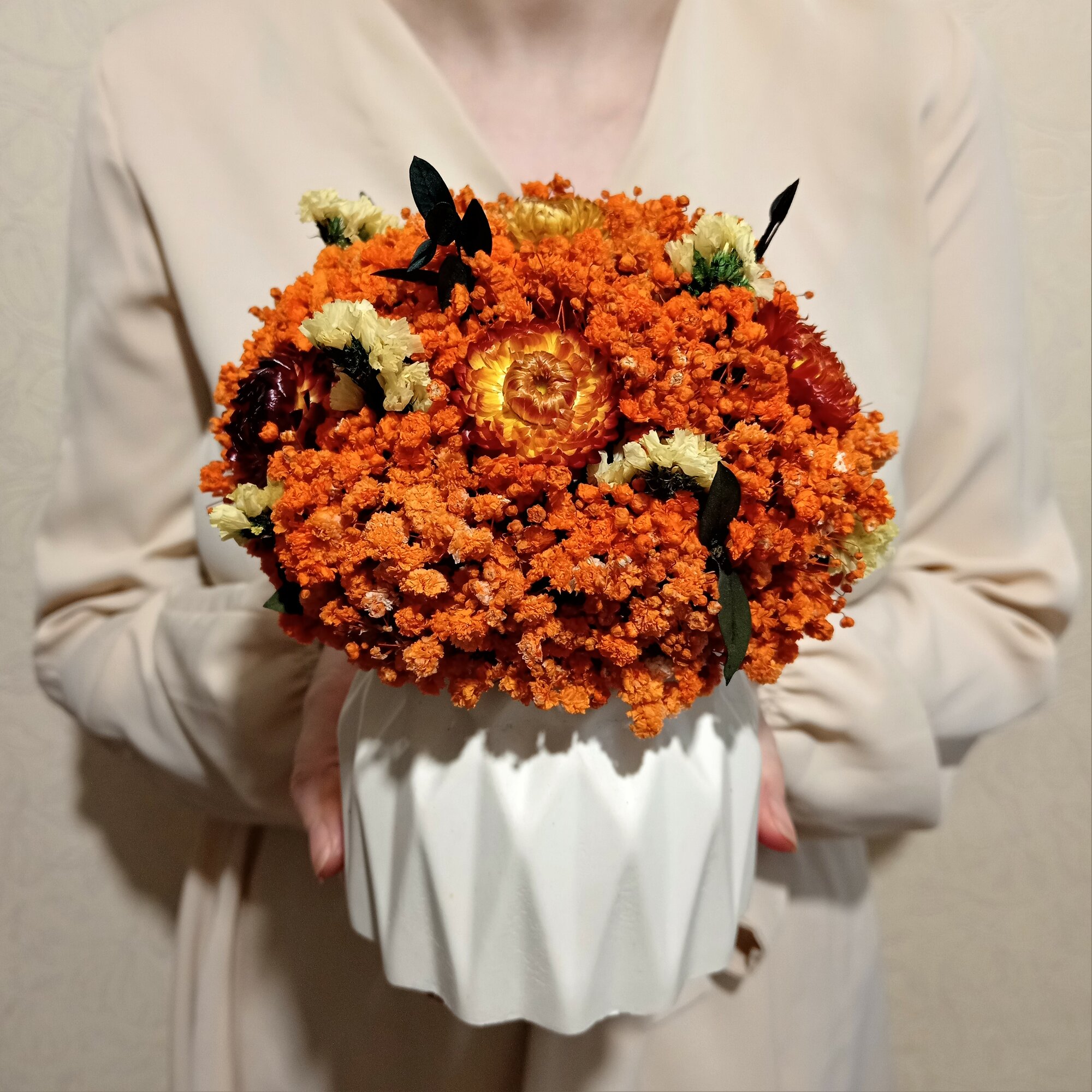 Композиция из сухоцветов Floral accord стабилизированные 15x18 см