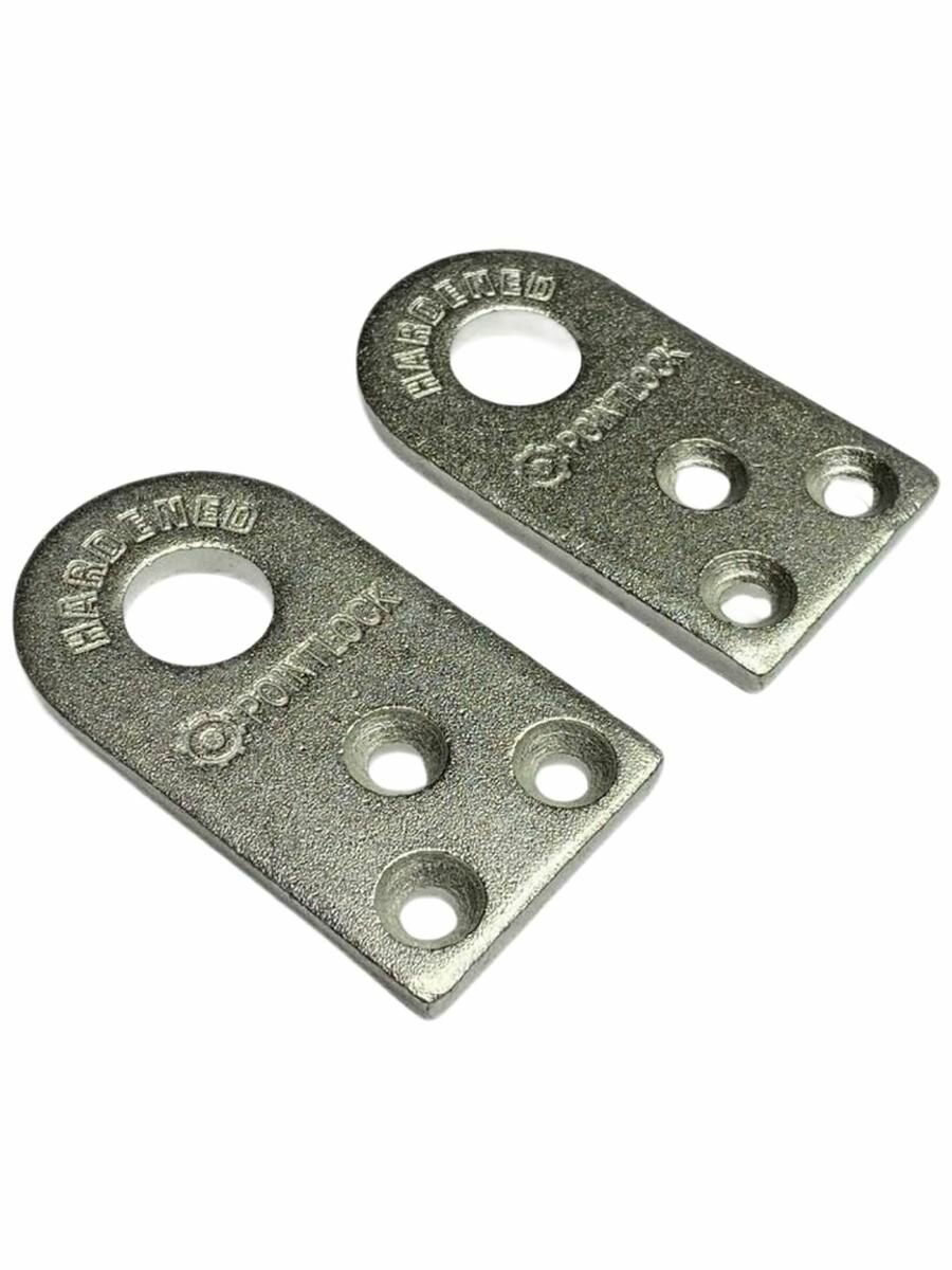 Проушина (петля) закаленные усиленные прямые для навесных замков 2 штуки