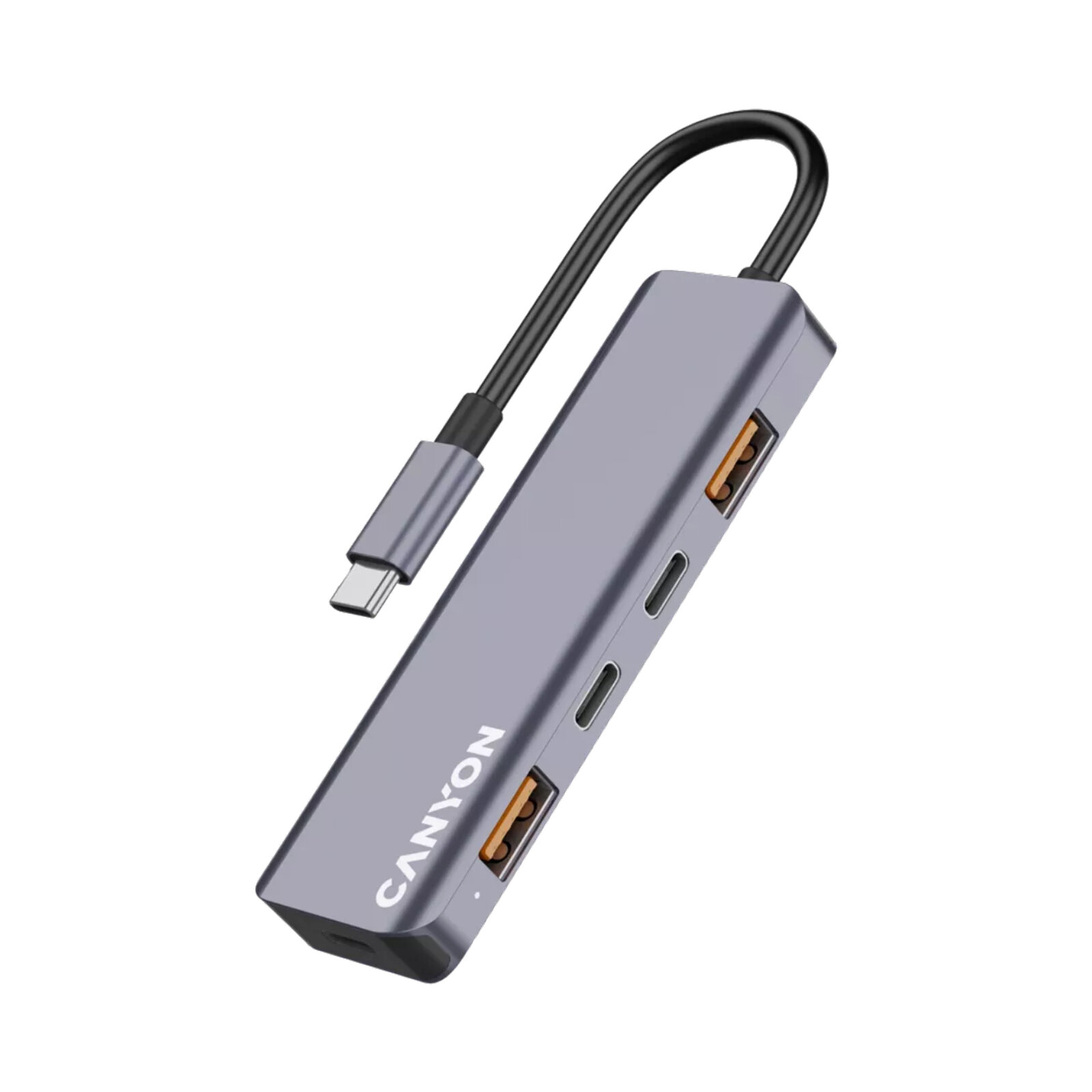 Мультипортовый хаб Canyon "DS-18" 5 in 1 USB-C PD, для зарядки, подключения нескольких устройств — фото 1