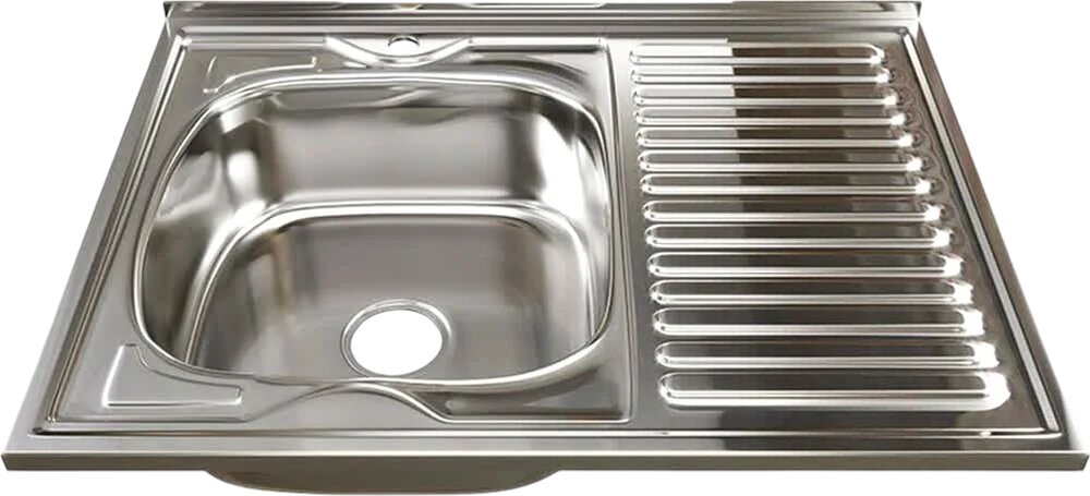 Мойка кухонная Mixline 528180 металлическая прямоугольная 80x60 мойка для кухни с крылом российская