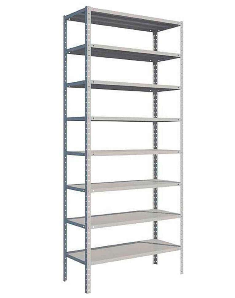 Сборно-разборный стеллаж Практик MS Strong 1600х1200х800 8 полок (для подвала дома квартиры 150 кг на полку 750 кг на секцию)