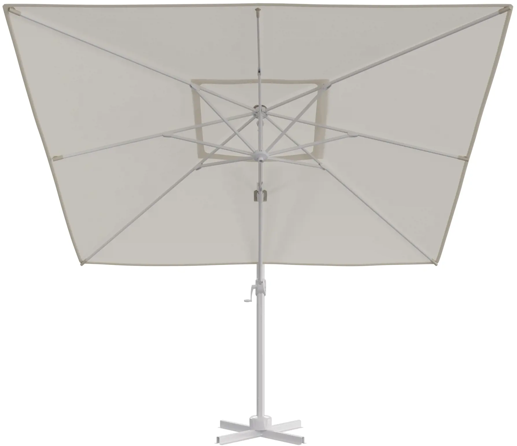 Зонт садовый Naterial Aura 290x290 см цвет белый с боковой/передвижной стойкой - фотография № 6
