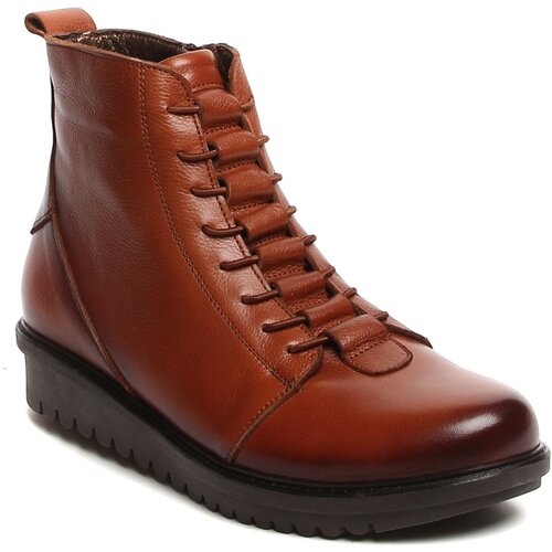 фото Ботинки milana, демисезонные,натуральная кожа, полнота f, размер 38, оранжевый