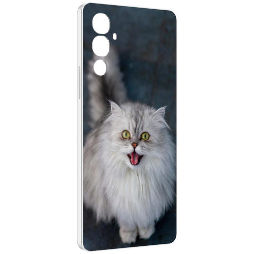 Чехол MyPads порода кошки британская длинная для Tecno Pova 4 задняя-панель-накладка-бампер