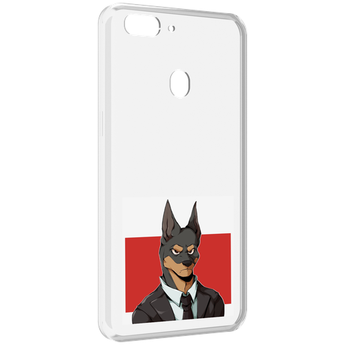 Чехол MyPads офисный работник собака для Oppo Realme 2 задняя-панель-накладка-бампер