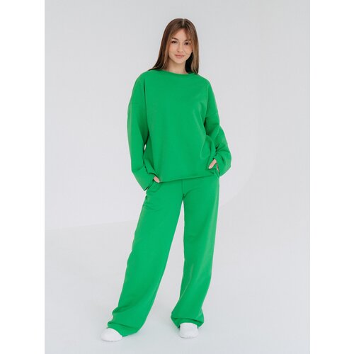 фото Костюм twinkly self, свитшот и брюки, свободный силуэт, размер m, зеленый
