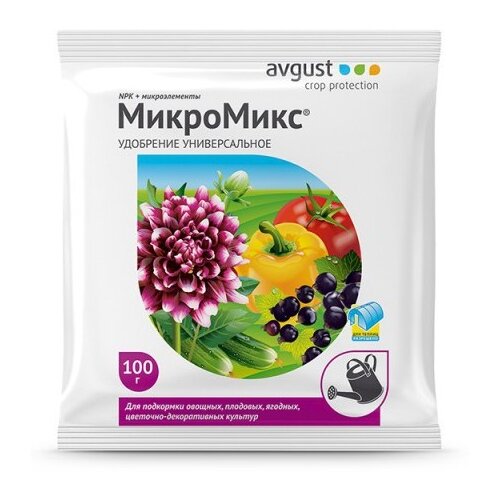 Удобрение avgust МикроМикс, 0.1 л, 0.1 кг корнепитатель цветы для подкормки avgust микромикс 50 г