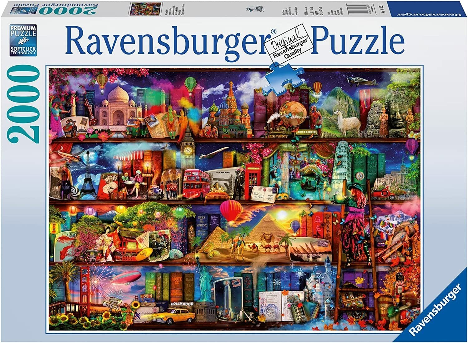 Ravensburger. Пазл карт. 2000 "Мир книг"