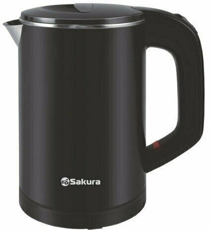 Чайник электрический Sakura SA-2158BK с двухслойным корпусом 0.6л чёрный
