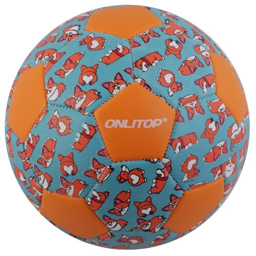 фото Футбольный мяч onlitop лисенок 4166923 голубой/оранжевый 2