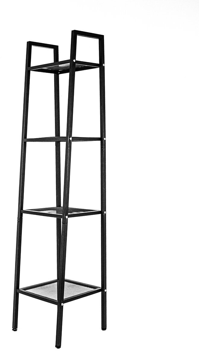 Стеллаж (черный) Hans&Helma 151х35х35 см металлический для вещей книг цветов этажерка лофт - фотография № 10