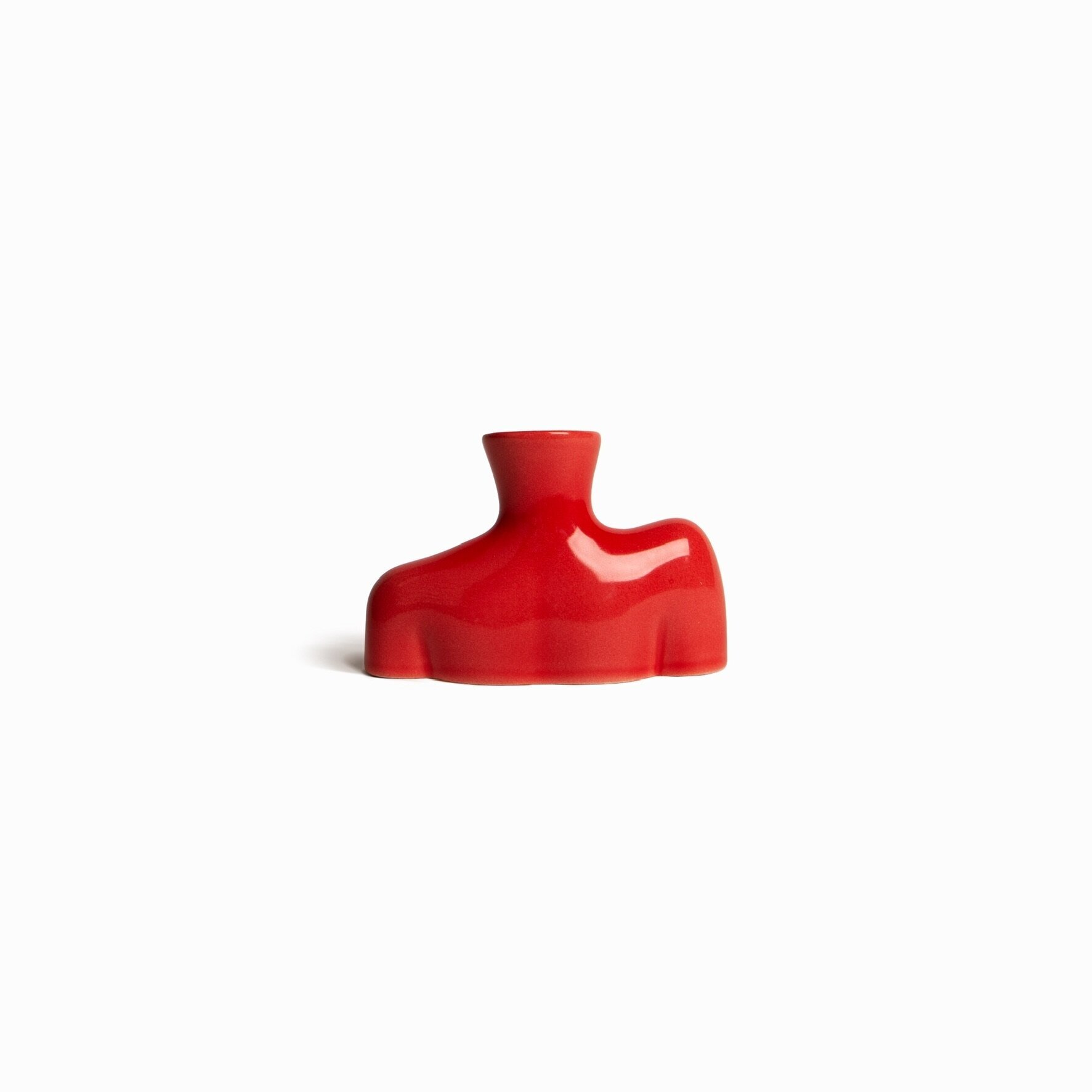 Керамический подсвечник (бюст) красный от бренда «Пиана» - фотография № 4