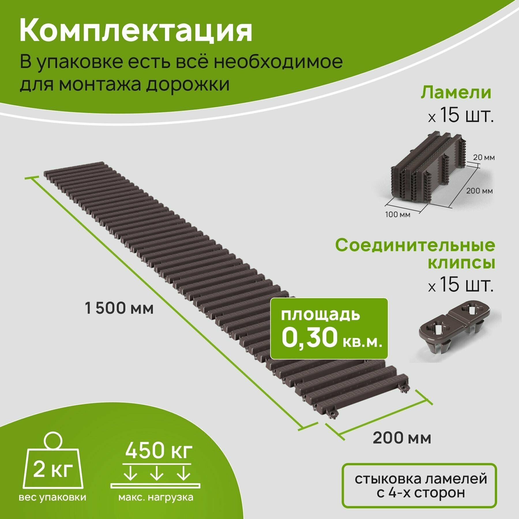 Садовая дорожка Еврогрядка 200х1500, цвет: оранжевый - фотография № 4