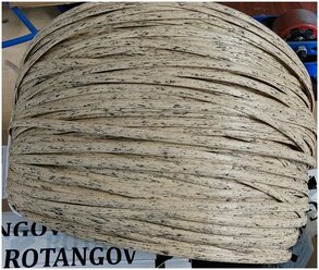 Ротанг искусственный ROTANGOV, ротанг для плетения Полумесяц 5кг 7мм, цвет Бразильский орех