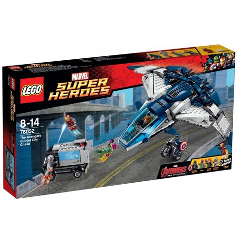 конструктор lego marvel super heroes 76032 городская погоня на квинджете мстителей 722 дет LEGO Marvel Super Heroes 76032 Городская погоня на Квинджете Мстителей, 722 дет.