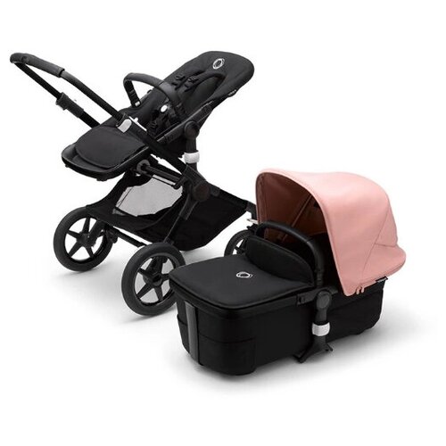 Детская коляска 2 в 1 Bugaboo Fox3 Black/Midnight black/Morning pink