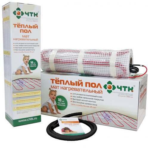Теплый пол ЧТК Мат нагревательный МНД 110 квм 1760Вт 11978₽