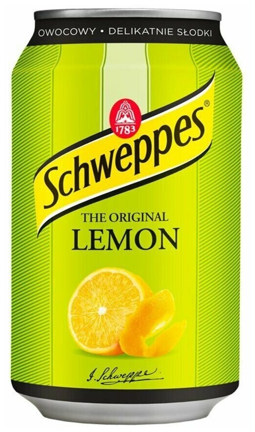 Напиток газированный Schweppes The Original Lemon (Швепс Лемон) 0,33 л х 24 банки