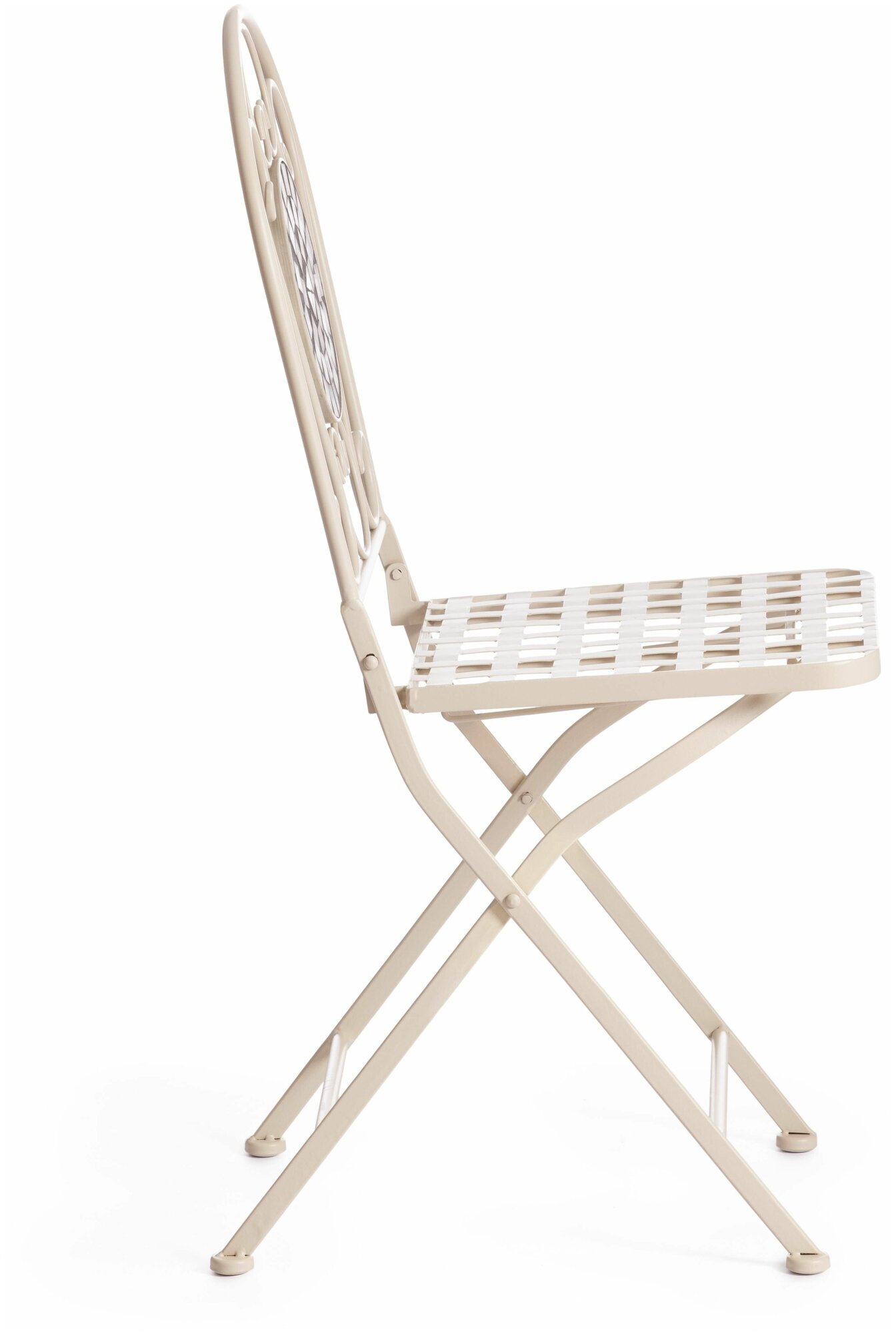 фото Стул Secret de Maison VICENZA (mod. PL08-7451RV) металл, 36*35*91 см, белый/плитка quot; калейдоскопquot;