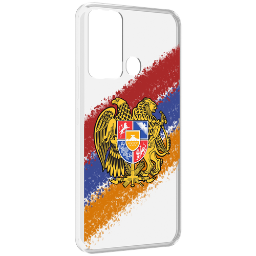 Чехол MyPads флаг герб Армении для Infinix Hot 12i задняя-панель-накладка-бампер чехол mypads герб флаг днр для infinix hot 12i задняя панель накладка бампер