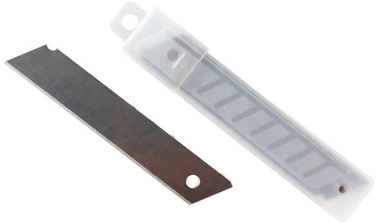 Сменные лезвия для ножа Attache Economy эконом, 18 мм, 10 шт, пластиковый футляр