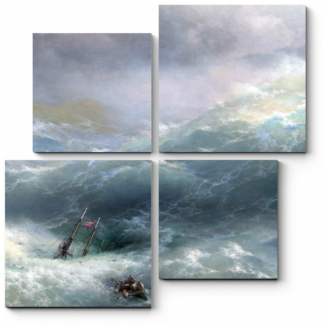 Модульная картина Волна, Иван Айвазовский 170x170