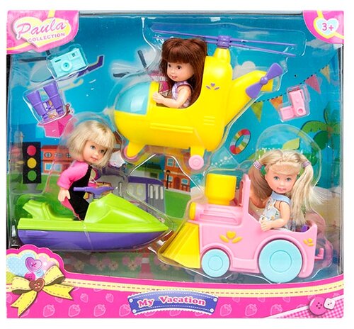 Набор кукол M&C Toy Centre Paula Транспорт, 10 см, МС23409
