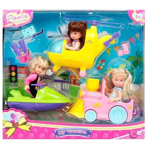 Набор кукол M&C Toy Centre Paula Транспорт, 10 см, МС23409