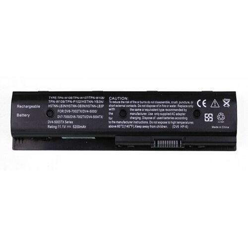 Аккумулятор (батарея) HP HSTNN-LB3P аккумулятор акб для ноутбука hp pavilion dv4 5000 black 11 1v 5200mah hstnn lb3p