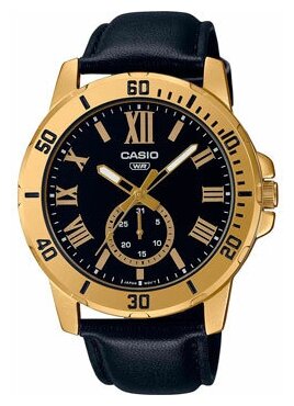 Наручные часы CASIO Collection, черный, золотой