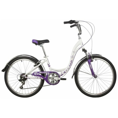 Велосипед NOVATRACK BUTTERFLY 24 2022 Велосипед NOVATRACK 24 BUTTERFLY стальрама 13 белый-фиолетовый 6-скор TY21RS35SG-6SI V-brake 1879000₽